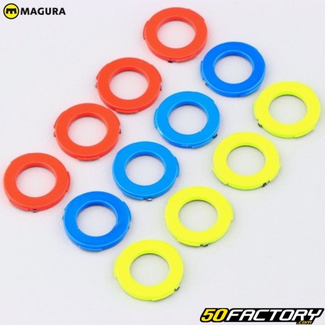 Anelli pinza freno Magura blu, rosso, giallo (set di 10)