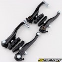 Black front and rear V-Brake bicycle brake calipers