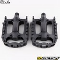 PNA black plastic flat pedals for bicycles 100x100 mm