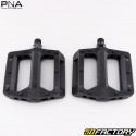 Pédales plates plastique pour vélo PNA noires 115x20 mm