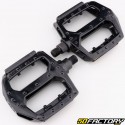 Black alu bike flat pedals 100x88 mm