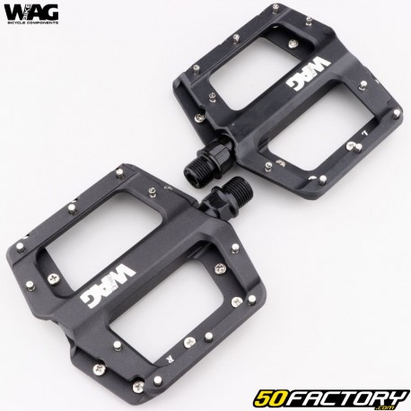 Flat aluminum pedals for Wag Bike bicycles black