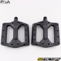 Pédales plates plastique pour vélo PNA noires 100x99 mm