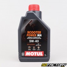 Huile moteur 4T 5W40 MA Motul Scooter Power 100% synthèse 1L