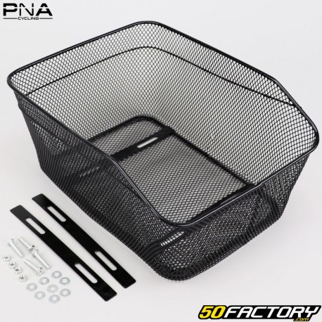 Rear bicycle basket with attachment to the black PNA luggage rack