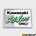 Imán Kawasaki Riders Only XNUMXxXNUMX cm blanco