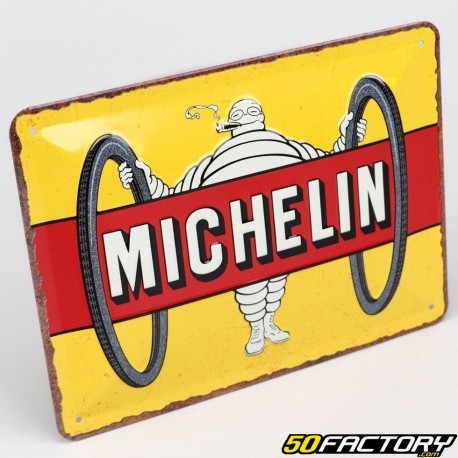 Placa Émaillée Michelin Pneus 100x100cm