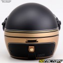 Casco jet Nox Heritage Line negro mate y oro