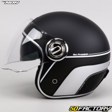 Casco jet Nox  Heritage Line negro mate y gris