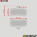 Semi-metal bicycle brake pads type Shimano Saint BR-M820, BR-M810... Ferodo