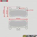 Bicycle type semi-metal brake pads Formula  Cura XNUMX Ferodo