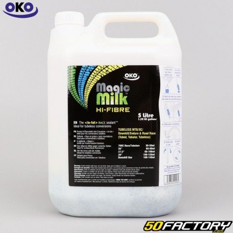 Liquide préventif anti-crevaison OKO Magic Milk Hi-Fibre 5L