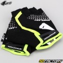 Short cycling and scooter gloves UFO Stanton black and fluorescent yellow