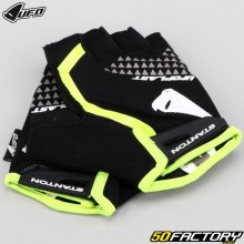 Luvas curtas para ciclismo e trotineta UFO Stanton preto e amarelo fluorescente