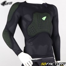 Long-sleeved MTB cycling protection jersey UFO Centurion BV1 black and green (CE approved)