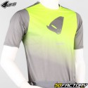 Camisola de ciclismo BTT de manga curta UFO Terraem SV1 cinza e amarelo fluorescente