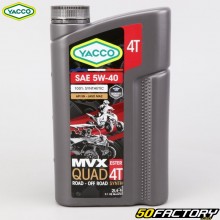 Óleo de motor 4T 5W40 Yacco MVX Quad 100% sintético 2L