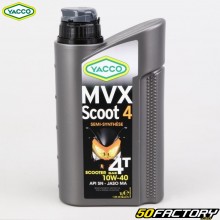 Aceite de motor 4T 10W40 Yacco MVX Scoot 1% sintético XNUMXL