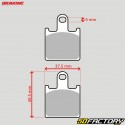 Pastilhas de freio semi-metálicas Kawasaki ZX 6R Ninja 600, Z 750R, ZZR 1400 ... Braking Racing