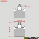 Kawasaki sintered metal brake pads ZX 6R Ninja 600, Z 750R, ZZR 1400 ... Braking Racing Evo