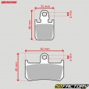 Semi-metal front brake pads Yamaha YZF 1000, MT01 1670 and Vmax 1700 Braking Racing