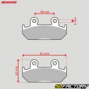 Plaquettes de frein avant organique Honda CBR, VTR 250, VFR 400... Braking