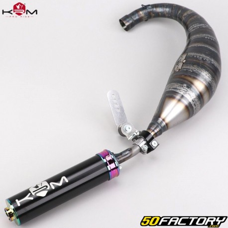 Exhaust Derbi  KRM Pro Ride  XNUMX/XNUMXcc black neo-chrome silencer