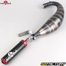 Terminale scarico Derbi KRM Pro Ride 96/100cc Silenziatore rosso