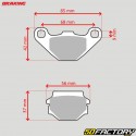 Organische Bremsbeläge Derbi DXR  Xnumx, Husqvarna wrk xnumx, Yamaha  YFM Grizzly  XNUMX ... Braking