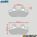 Pastilhas de freio traseiras orgânicas Malaguti Madison, Suzuki Burgman ... Polini