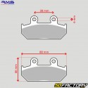 Pastilhas de freio de metal sinterizado Cagiva Elephant XNUMX, Honda Shadow  XNUMX ... RMS