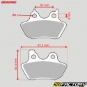 Organic brake pads Harley Davidson XL 1200 S Sport, Fat Boy 1450 ... Braking