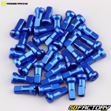 Niples de radios de rueda Ø4.5 mm Moose Racing azules anodizados (juego de 36)