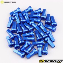 Niples de radios de rueda Ø4 mm Moose Racing azules anodizados (juego de 36)