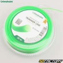 Hilo desbrozadora Ø2 mm redondo Grimsholm nylon verde (bobina 35 m)