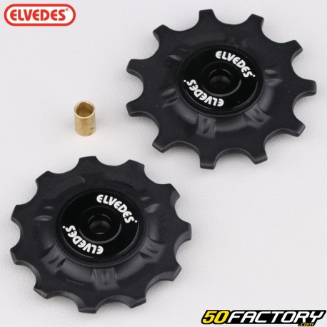 Galets de dérailleur arrière vélo type Sram, Shimano... Elvedes (2x11 dents)