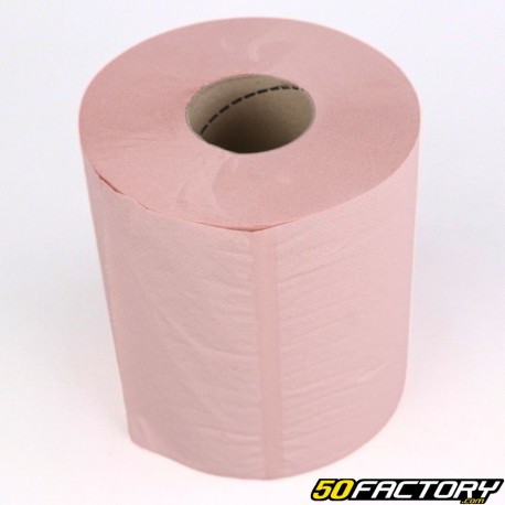 Reel of workshop wiping paper 19.5 cm x 108 m pink