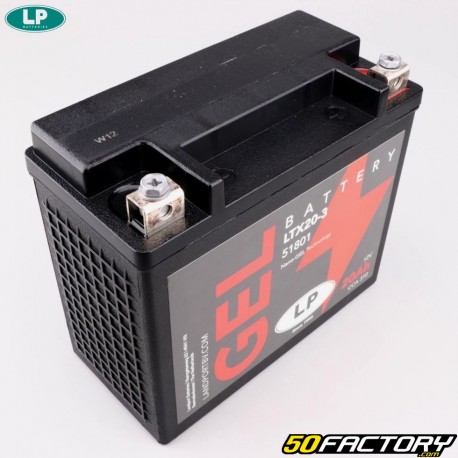 Batteria Landport LTX20-3 12V 20Ah gel Honda VTX 1800, Yamaha YFM Grizzly...