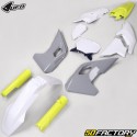 Kit plástico completo Husqvarna FC 250, 350, 450, TC 125... (2023 - 2024) UFO cinza, branco e amarelo