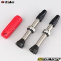 Valves and sealing roller for Zéfal 25 mm bicycle wheels (tubeless conversion kit with preventative liquid)