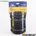 Pneumatico per bicicletta 27.5x2.40 (61-584) Michelin DH16 Racing Linea TLR blu e gialla con aste flessibili