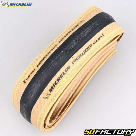 Pneu vélo 700x28C (28-622) Michelin Power Cup Compeition Line flancs beiges à tringles souples