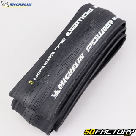 Neumático de bicicleta XNUMXxXNUMXC (XNUMX-XNUMX) Michelin Power  Línea de competición para todas las estaciones con varillas blandas.