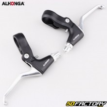 Alhonga black and gray front and rear brake handles