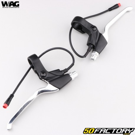 E-Bike Wag Bike black and gray brake handles