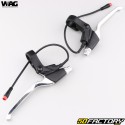 Black and gray E-Bike Wag Bike front and rear brake handles