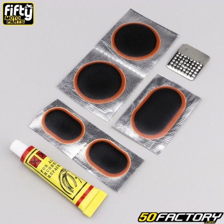 Bicycle inner tube repair kit (patches, glue, etc. 7 pieces) Fifty