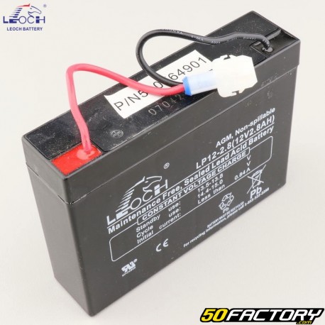 Batterie Leoch MOTXNUMX XNUMXV XNUMXAh Säure wartungsfrei für Aufsitzmäher