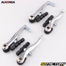 Pinzas de freno delantero y trasero V-Brake bicicleta Alhonga grises