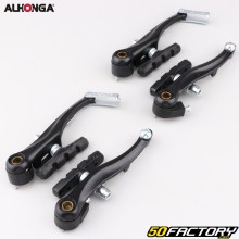 Front and rear V-Brake brake calipers for Alhonga bike black